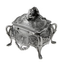 Vintage Classic Flower Sculpture Trinkets Chest Jewelry Box Organizer 10x9cm