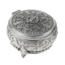 Mini Vintage Round Jewelry Storage Trinket Ring Box Gift Small Metal Case