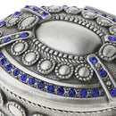 Oval Shape Vintage Metal Case Organizer Storage Box Women Jewelry Gift Box