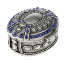 Oval Shape Vintage Metal Case Organizer Storage Box Women Jewelry Gift Box