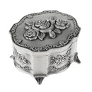 Princess Room Decoration Rose Flower Pattern Geometric Jewelry Box Travel Case for Jewelry Organizer Storage