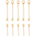 5pcs Smooth Round Ball Magnetic Clasp With Extender Chain For Necklace DIY