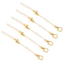 5pcs Smooth Round Ball Magnetic Clasp With Extender Chain For Necklace DIY