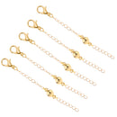 5pcs Smooth Round Ball Magnetic Clasp With Extender Chain For Necklace DIY