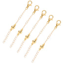 5pcs Smooth Round Ball Magnetic Clasp With Extender Chain For Necklace DIY