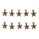 50pcs Antiqued Bronze Alloy Star Charms Pendants For Jewelry Making Findings