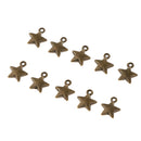 50pcs Antiqued Bronze Alloy Star Charms Pendants For Jewelry Making Findings