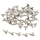 50 Pieces Antique Silver Heart Jewelry Charms Pendant Carfts DIY Finding
