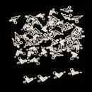 50 Pieces Antique Silver Heart Jewelry Charms Pendant Carfts DIY Finding