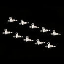 50 Pieces Antique Silver Heart Jewelry Charms Pendant Carfts DIY Finding