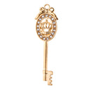 5 Pieces Crystal Gold Key Charms Pendants Jewelry Making Findings 57x17mm