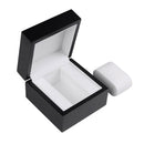 Single Grid Watch Box Wristwatch Display Case Black Wooden Box with Cushion