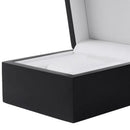 Single Grid Watch Box Wristwatch Display Case Black Wooden Box with Cushion