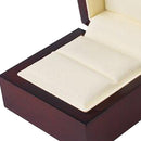 Red Solid Wood Handmade Wooden Jewelry Box Gift Treasure Storage Ring Case