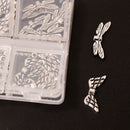 60Pcs Assorted Tibetan Silver Wing Spacer Charms Beads For Jewelry Making