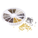 3000Pcs Brass Tube Crimp Beads Cord End Caps Diameter 2mm For Jewelry Making