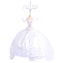 White Gown Dress Mannequin Earring Necklace Jewelry Display Stand Holder