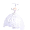 White Gown Dress Mannequin Earring Necklace Jewelry Display Stand Holder