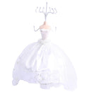 White Gown Dress Mannequin Earring Necklace Jewelry Display Stand Holder