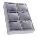 Gray Velvet Jewelry Display Trays Bangle Bracelet Watch Jewelry Holder Case