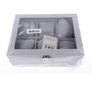 Bracelet Watch Organizer Velvet Jewelry Tray Showcase with Clear Viewing Lid