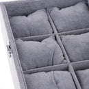 Bracelet Watch Organizer Velvet Jewelry Tray Showcase with Clear Viewing Lid