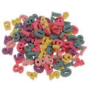 100pcs Wooden Numbers Kids Early Education Toys DIY Decoration Wood Crafts