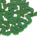 50pcs Green Wood leaf Bead DIY Wooden Craft For Children Kids Jewlery Making