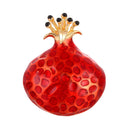 Elegant Enamel Red Pomegranate Brooch Women Breastpin Badge Wedding Party Jewellery