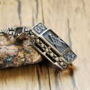 Men Stainless Steel Masonic Harmonica Musical Instrument Pendant Necklace