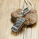 Men Stainless Steel Masonic Harmonica Musical Instrument Pendant Necklace