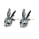 1 Pair S925 Sterling Silver Earring Vintage Rabbit Ear Stud Easter Jewelry
