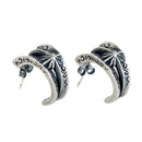 1 Pair S925 Sterling Silver Earring Vintage Sun Ear Stud Jewelry For Women