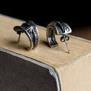 1 Pair S925 Sterling Silver Earring Vintage Sun Ear Stud Jewelry For Women