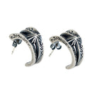 1 Pair S925 Sterling Silver Earring Vintage Sun Ear Stud Jewelry For Women