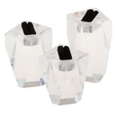 3pcs/Set Modern Jewelry Displays for Show Ring Holder Clear Acrylic Showcase