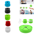 Silicone Mini Holder Storage Winder Case Stretch Earbud Earphone Wrap Black