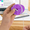 Silicone Mini Holder Storage Winder Case Stretch Earbud Earphone Wrap Green