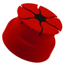 Silicone Mini Holder Storage Winder Case Stretch Earbud Earphone Wrap Red