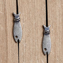 1 Pair Antique Silver Stud Earrings Cute Mini Animal Fish Earrings For Women