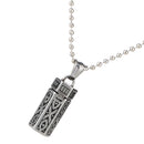 Retro Hexagon Column Box Urn Cremation Pendant Necklace Ash Holder For Pet
