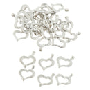 30pcs Silver Tone Hollow Heart Charms Bead Pendant DIY Jewelry Craft 17x21mm