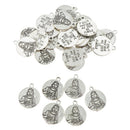 30pcs Vintage Silver Alloy Portrait Coin Jewelry Pendant Charms DIY Crafts