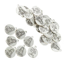 30pcs Vintage Silver Alloy Portrait Coin Jewelry Pendant Charms DIY Crafts