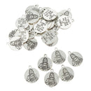 30pcs Vintage Silver Alloy Portrait Coin Jewelry Pendant Charms DIY Crafts