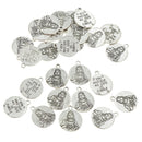 30pcs Vintage Silver Alloy Portrait Coin Jewelry Pendant Charms DIY Crafts