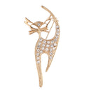 Women Gold Plated Cat Crystal Rhinestone Brooch Pin Charm Fashion Jewelry