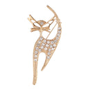 Women Gold Plated Cat Crystal Rhinestone Brooch Pin Charm Fashion Jewelry
