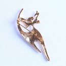 Women Gold Plated Cat Crystal Rhinestone Brooch Pin Charm Fashion Jewelry
