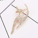 Women Gold Plated Cat Crystal Rhinestone Brooch Pin Charm Fashion Jewelry